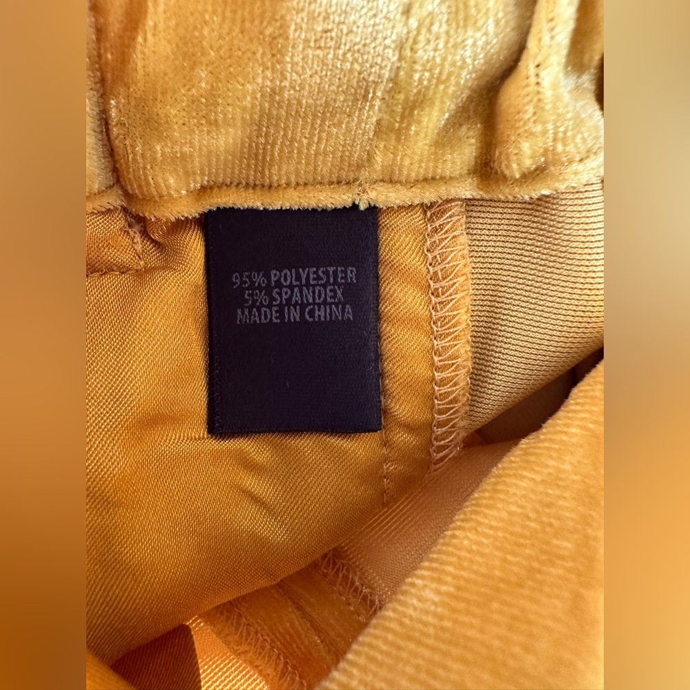 St. John Crushed Velvet Pants Citrine Size XS - Picture 9 of 10